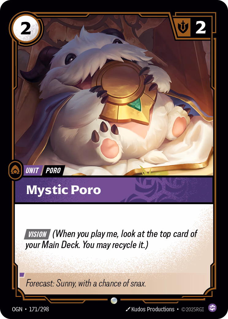 Mystic Poro OGN-171/298 Riftbound card
