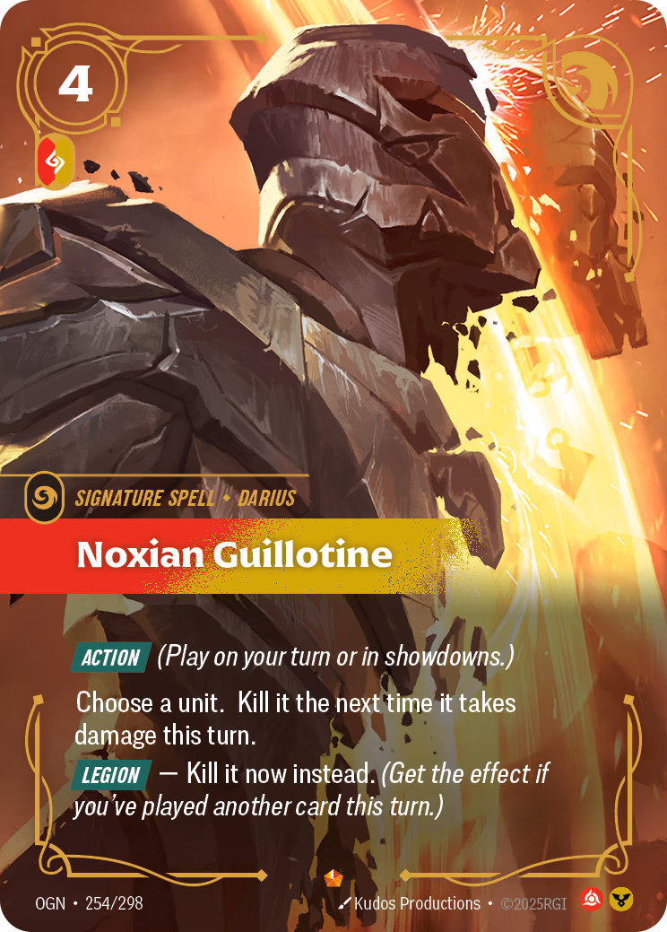 Noxian Guillotine OGN-254/298 Riftbound card