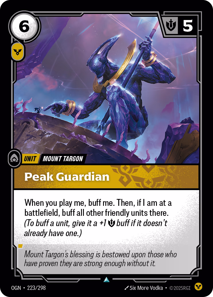 Peak Guardian OGN-223/298 Riftbound card