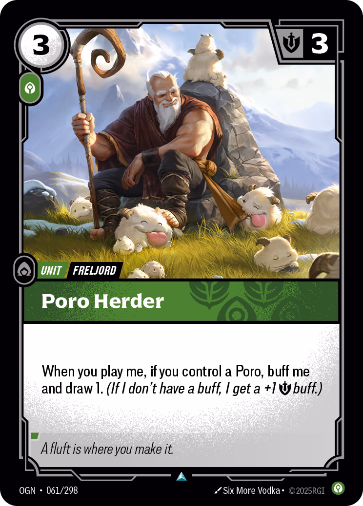 Poro Herder OGN-061/298 Riftbound card