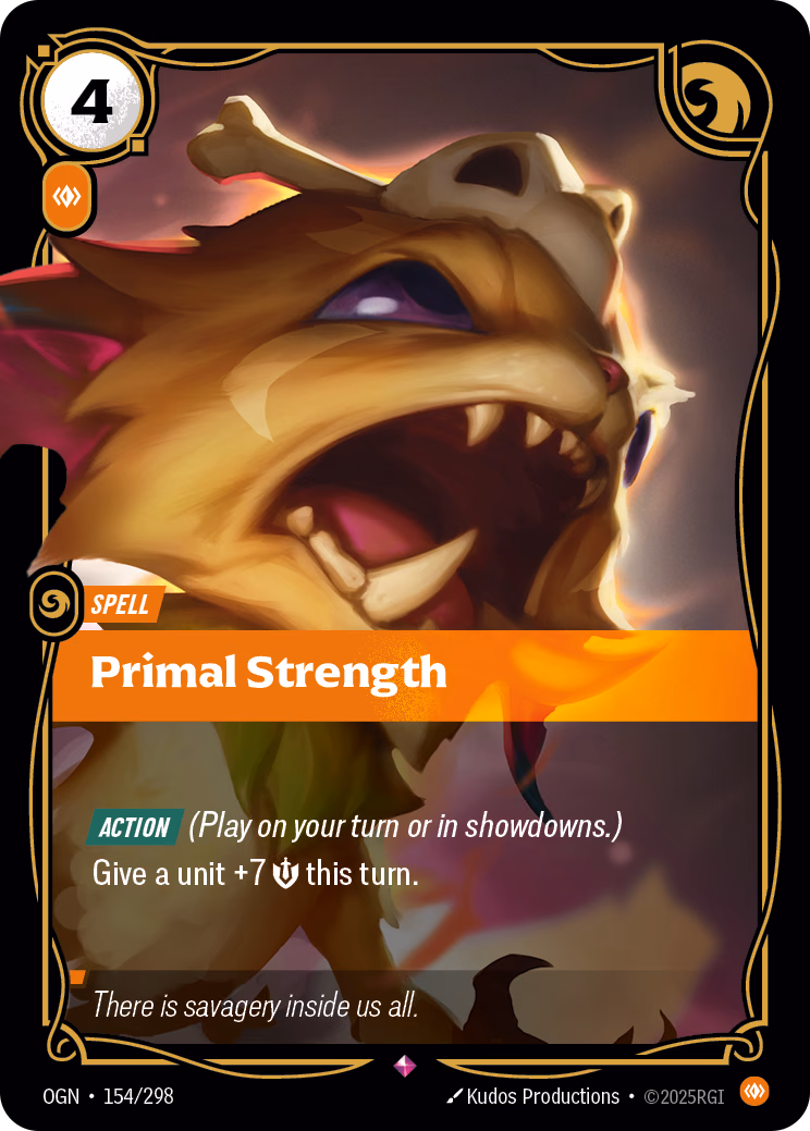 Primal Strength OGN-154/298 Riftbound card