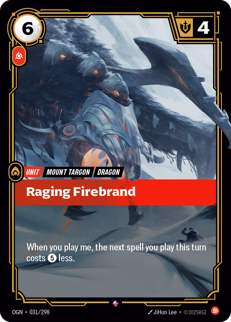 Raging Firebrand OGN-031/298 Riftbound card
