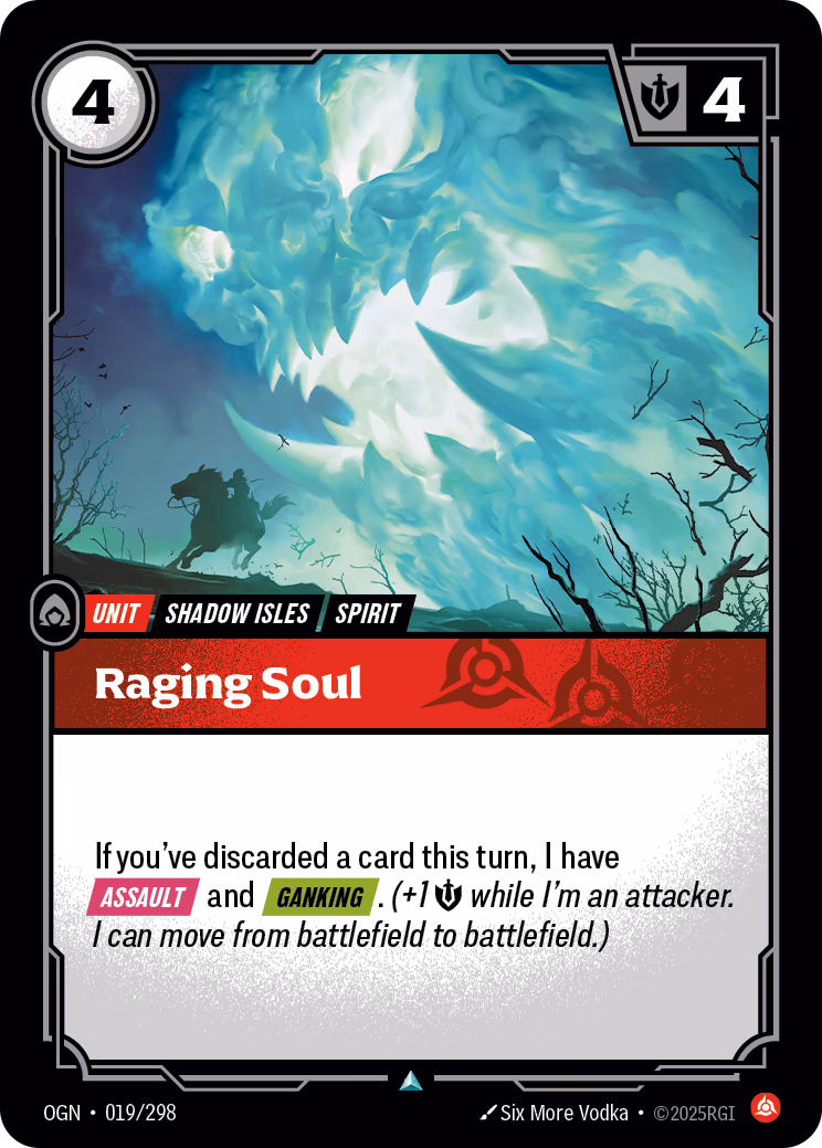 Raging Soul OGN-019/298 Riftbound card