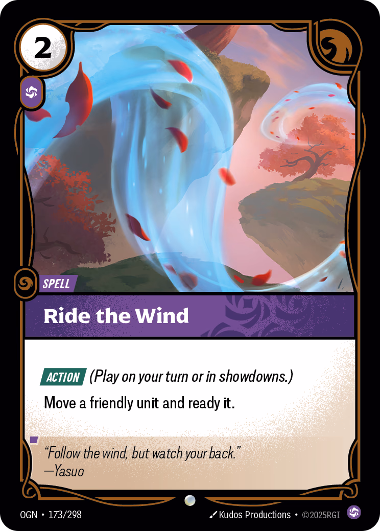 Ride the Wind OGN-173/298 Riftbound card