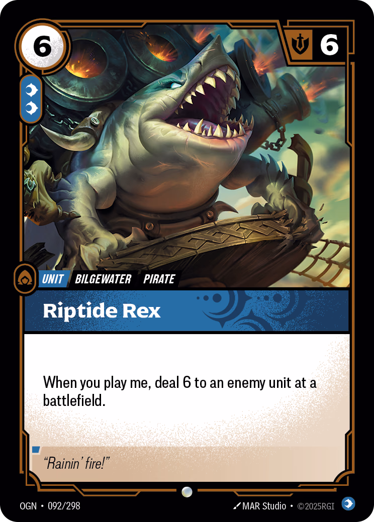 Riptide Rex OGN-092/298 Riftbound card