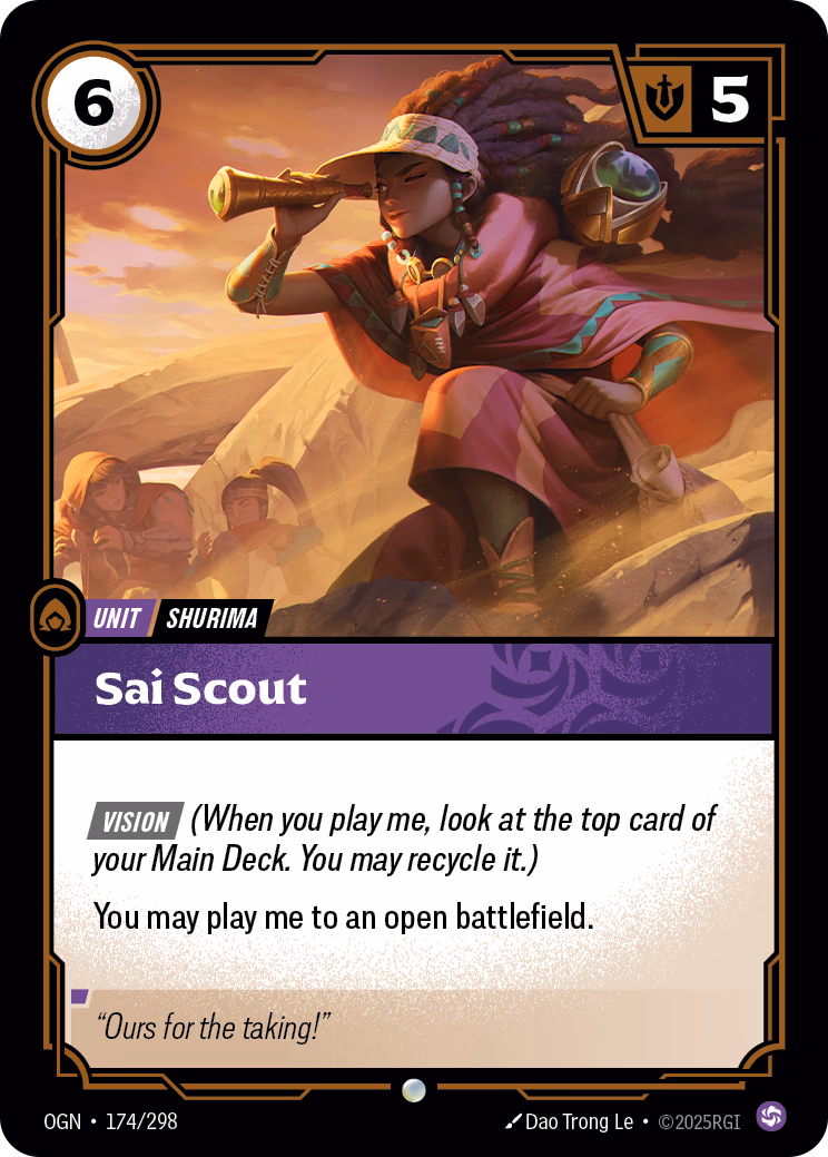 Sai Scout OGN-174/298 Riftbound card