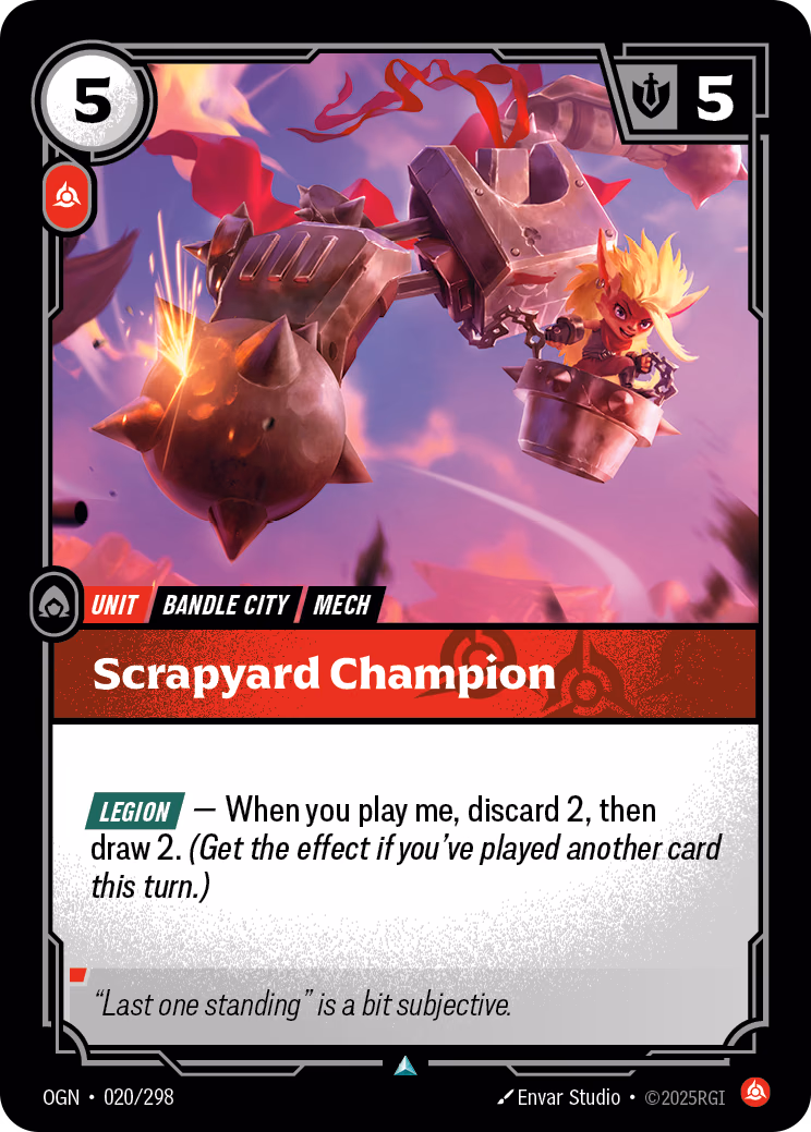 Scrapyard Champion OGN-020/298 Riftbound card