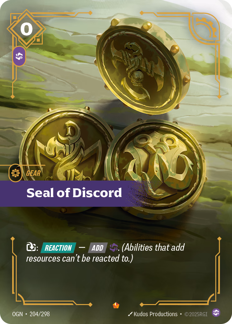 Seal of Discord OGN-204/298 Riftbound card