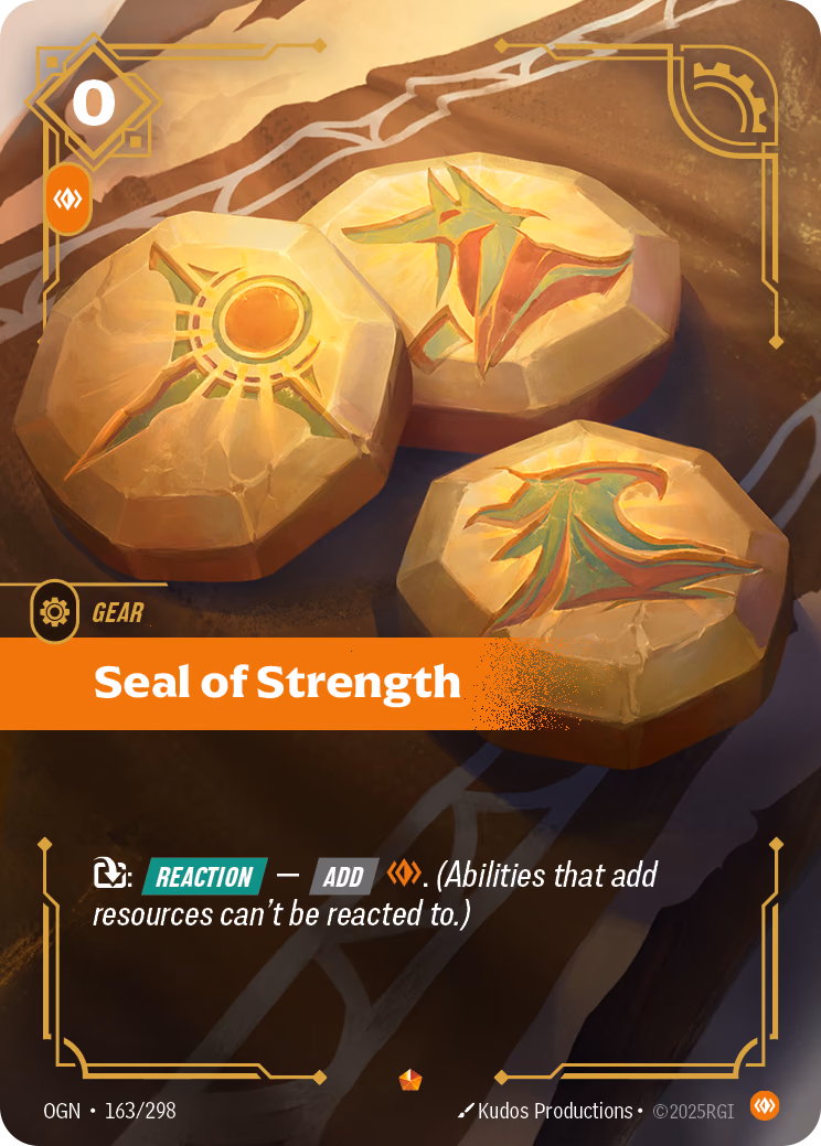 Seal of Strength OGN-163/298 Riftbound card