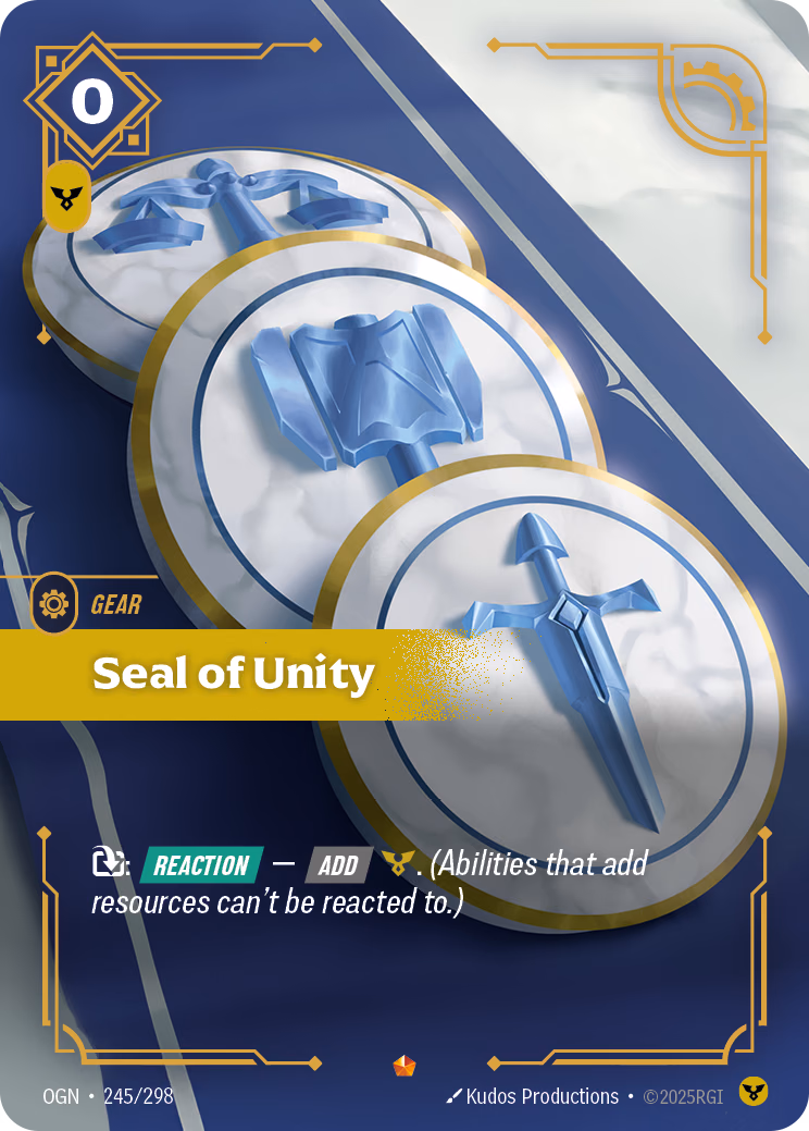 Seal of Unity OGN-245/298 Riftbound card