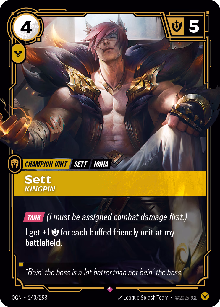 Sett, Kingpin OGN-240/298 Riftbound card
