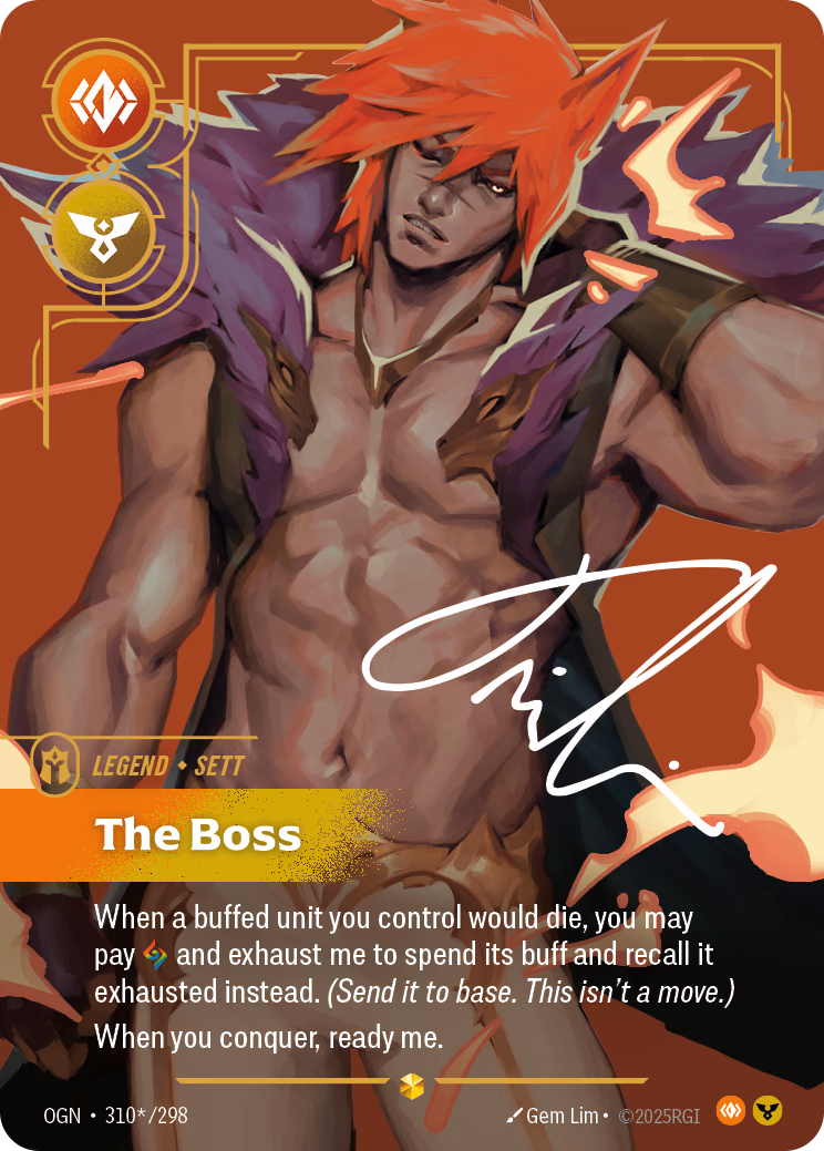 Sett, The Boss OGN-310*/298 Riftbound card