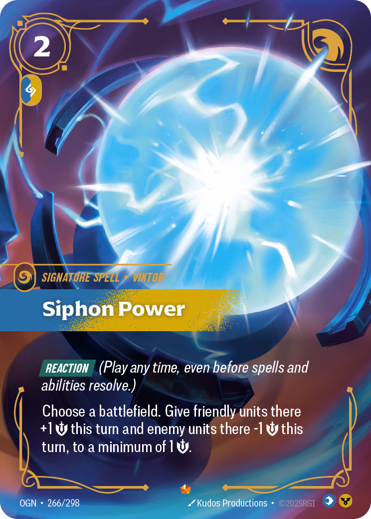 Siphon Power OGN-266/298 Riftbound card