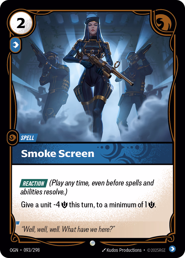 Smoke Screen OGN-093/298 Riftbound card