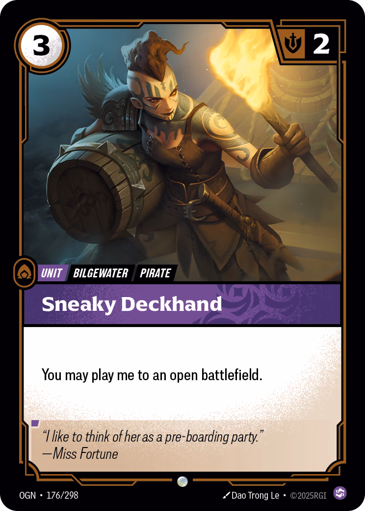 Sneaky Deckhand OGN-176/298 Riftbound card