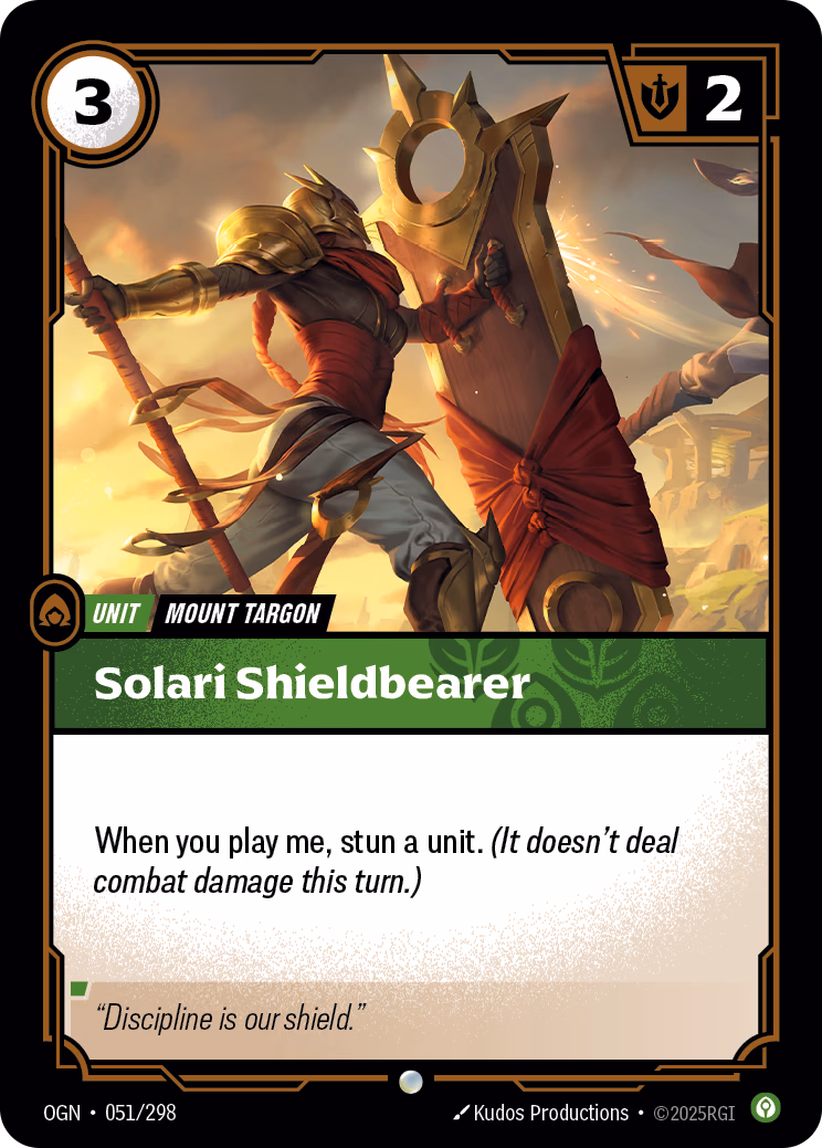 Solari Shieldbearer OGN-051/298 Riftbound card