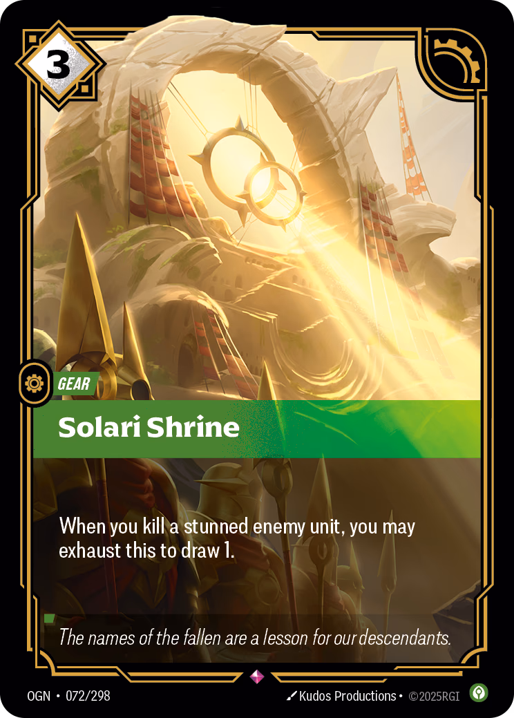 Solari Shrine OGN-072/298 Riftbound card