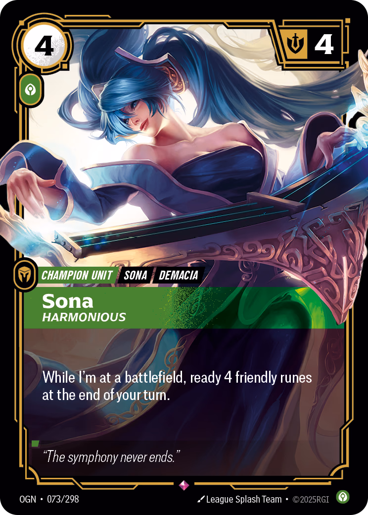 Sona OGN-073/298 Riftbound card