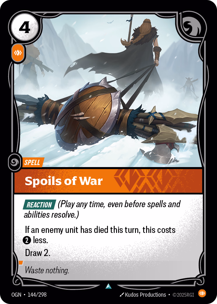Spoils of War OGN-144/298 Riftbound card