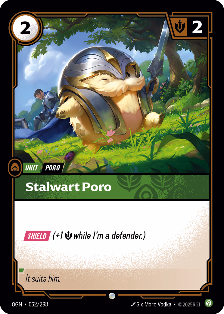 Stalwart Poro OGN-052/298 Riftbound card