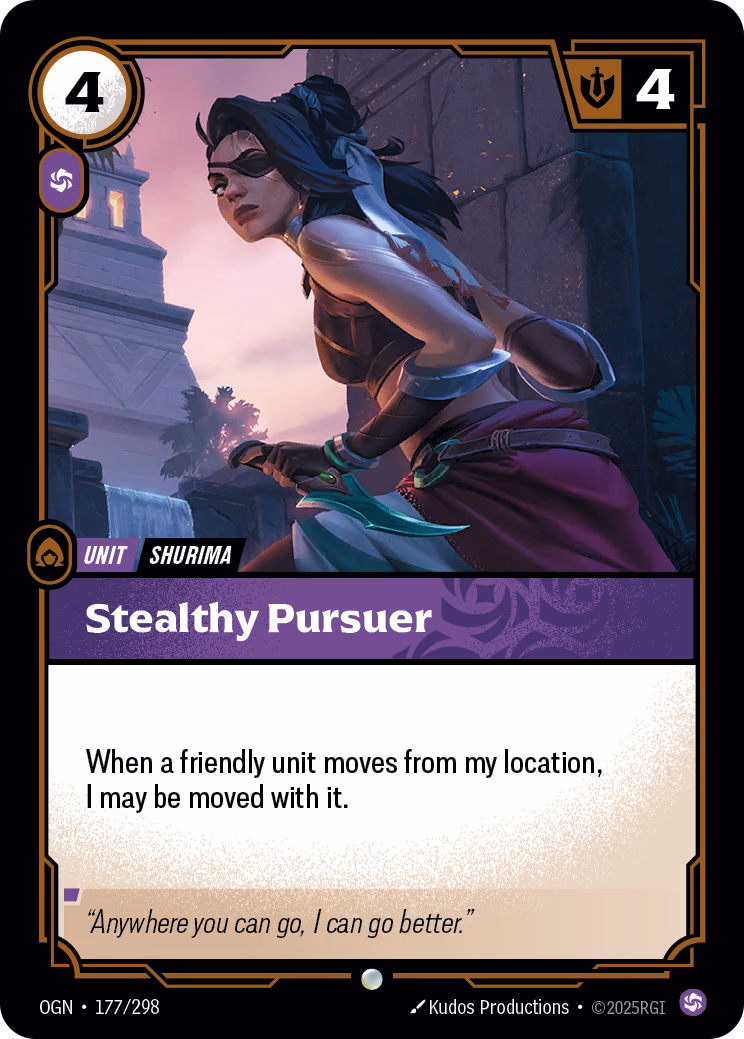 Stealthy Pursuer OGN-177/298 Riftbound card
