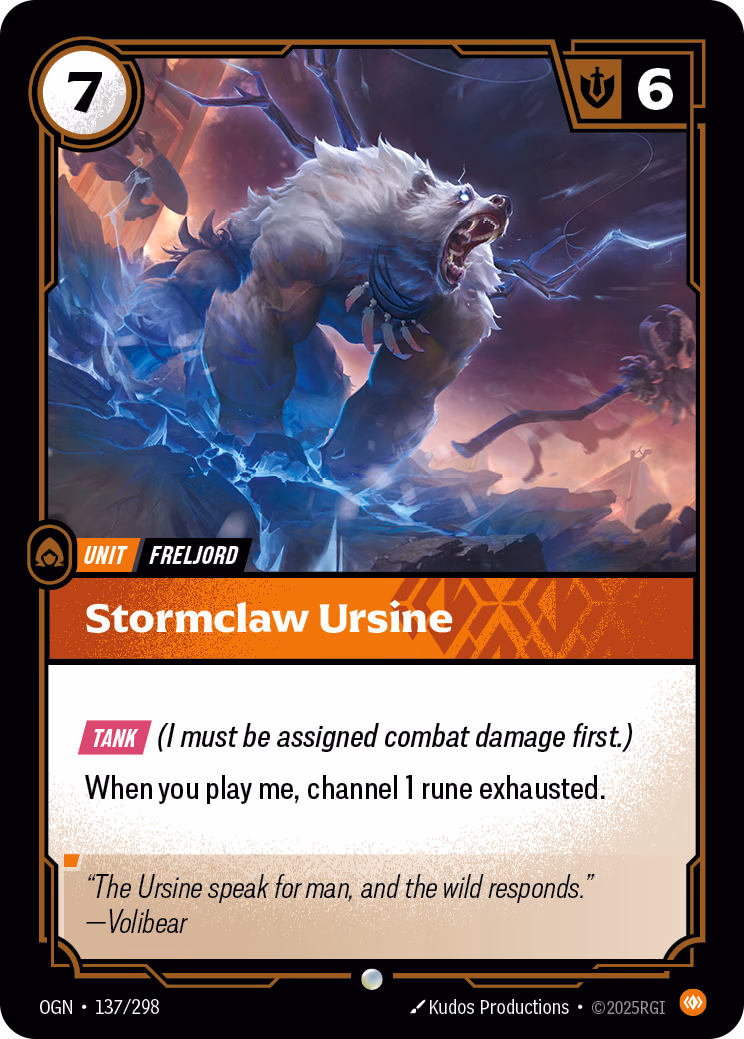 Stormclaw Ursine OGN-137/298 Riftbound card