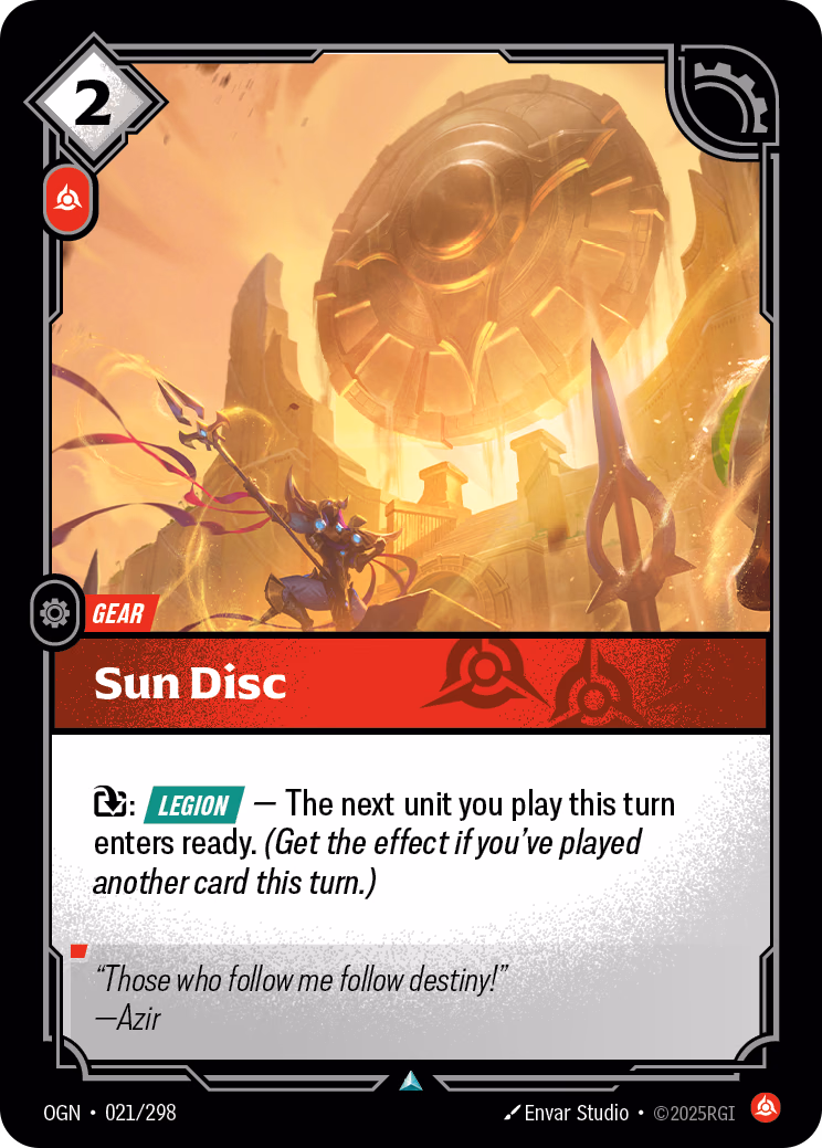 Sun Disc OGN-021/298 Riftbound card