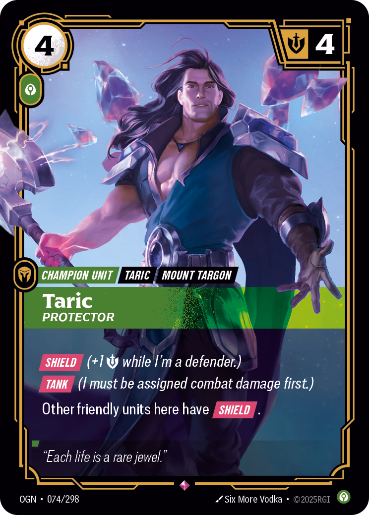 Taric OGN-074/298 Riftbound card