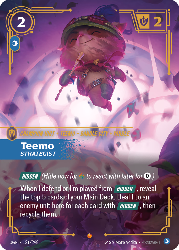 Teemo OGN-121/298 Riftbound card
