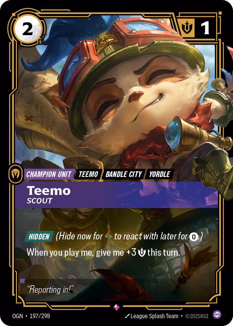 Teemo, Scout OGN-197/298 Riftbound card
