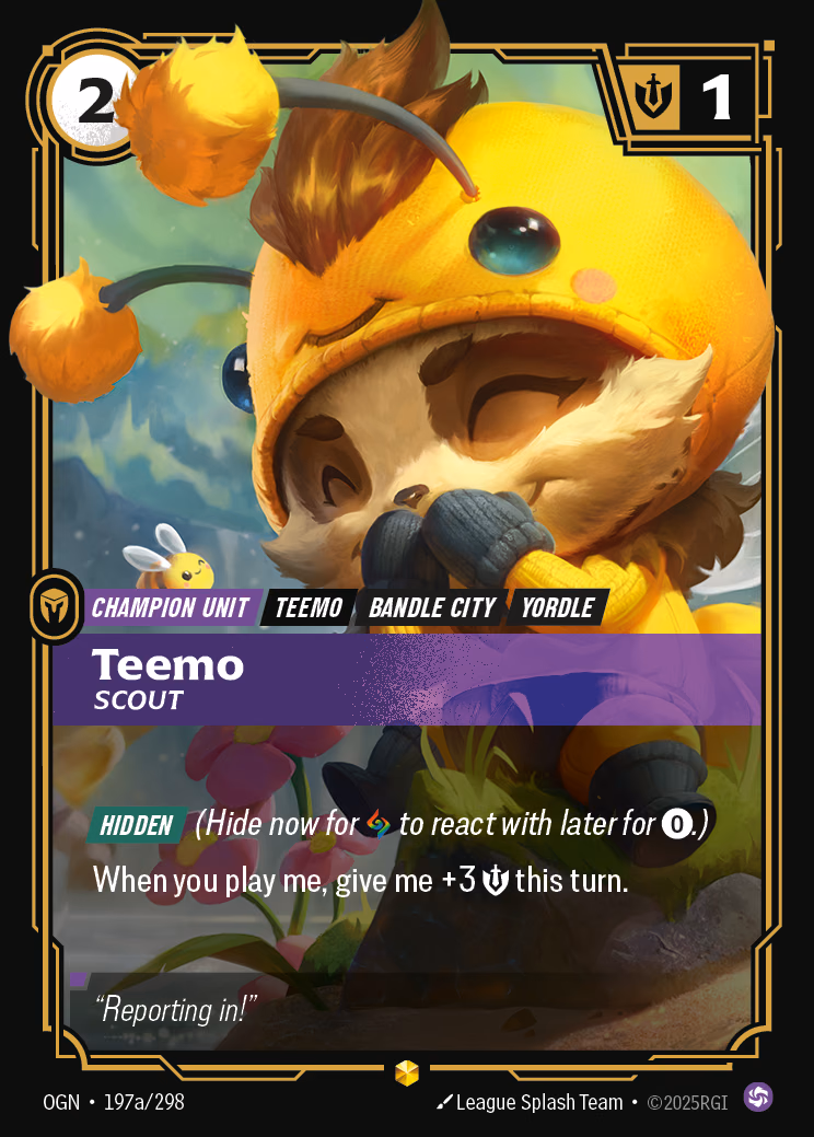 Teemo, Scout OGN-197a/298 Riftbound card