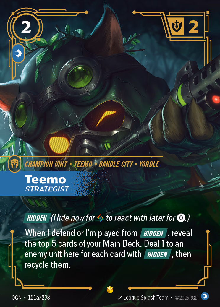 Teemo, Strategist OGN-121a/298 Riftbound card