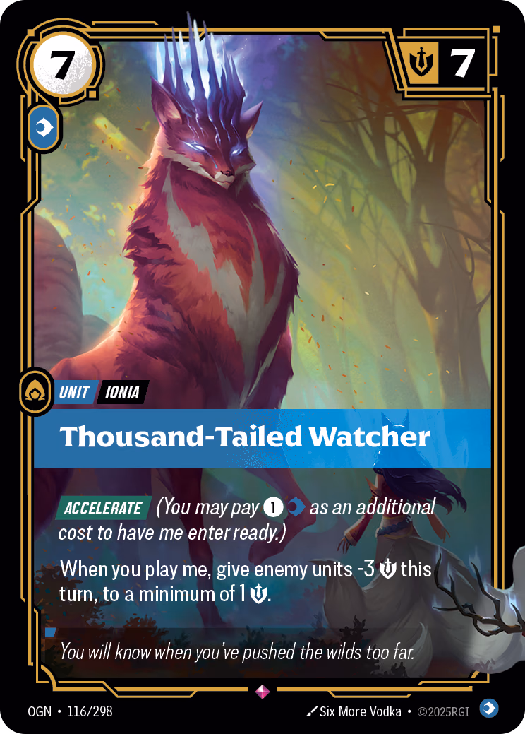 Thousand-Tailed Watcher OGN-116/298 Riftbound card