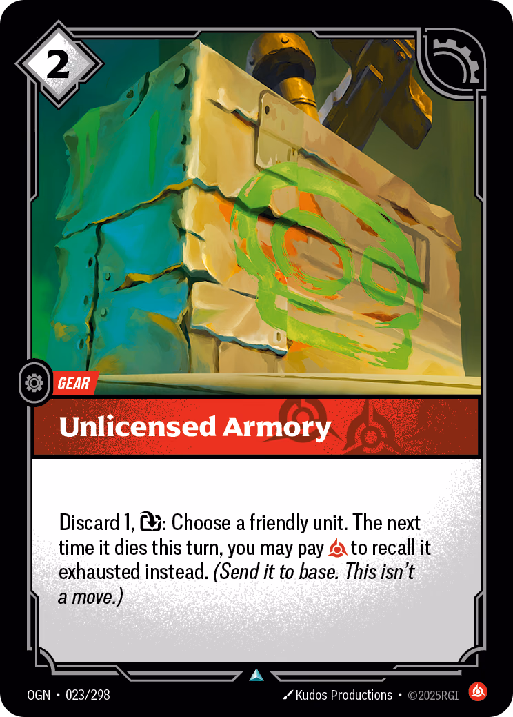 Unlicensed Armory OGN-023/298 Riftbound card