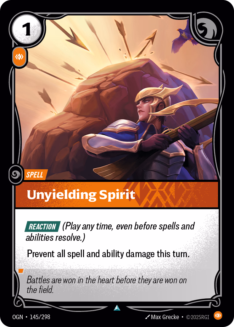 Unyielding Spirit OGN-145/298 Riftbound card