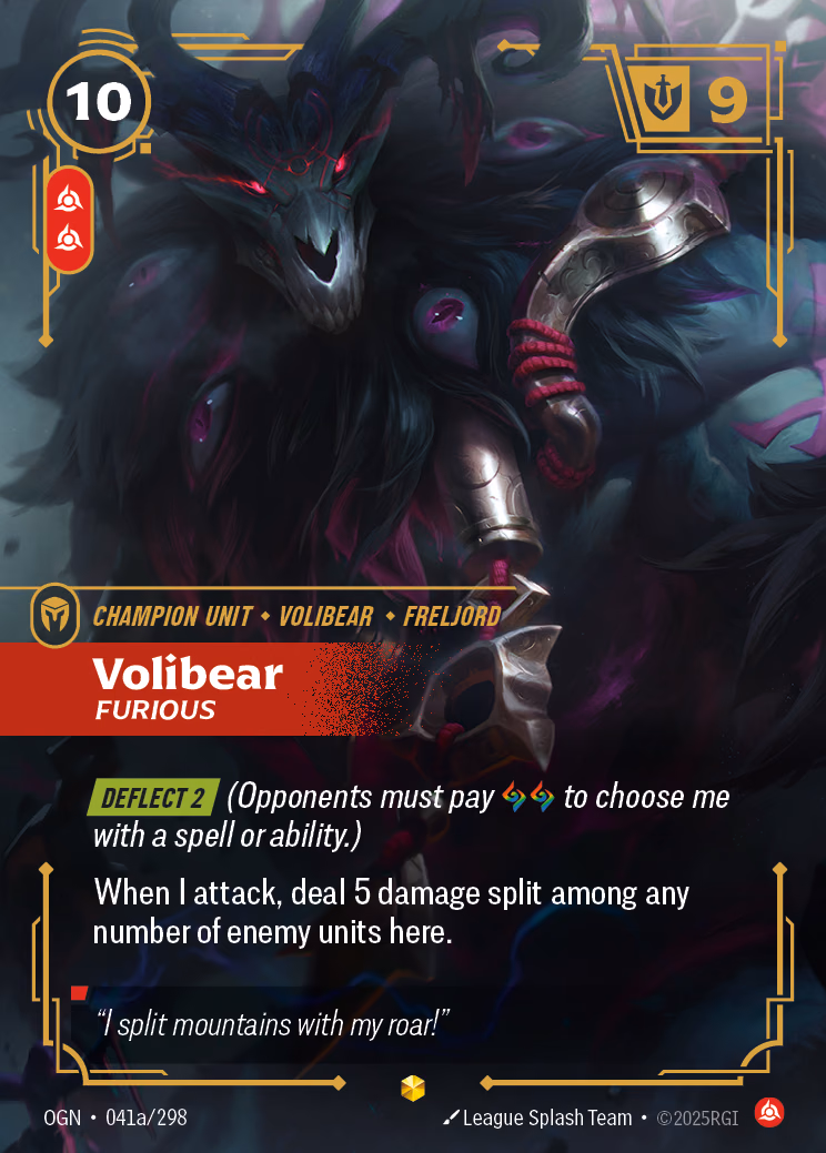 Volibear OGN-041a/298 Riftbound card