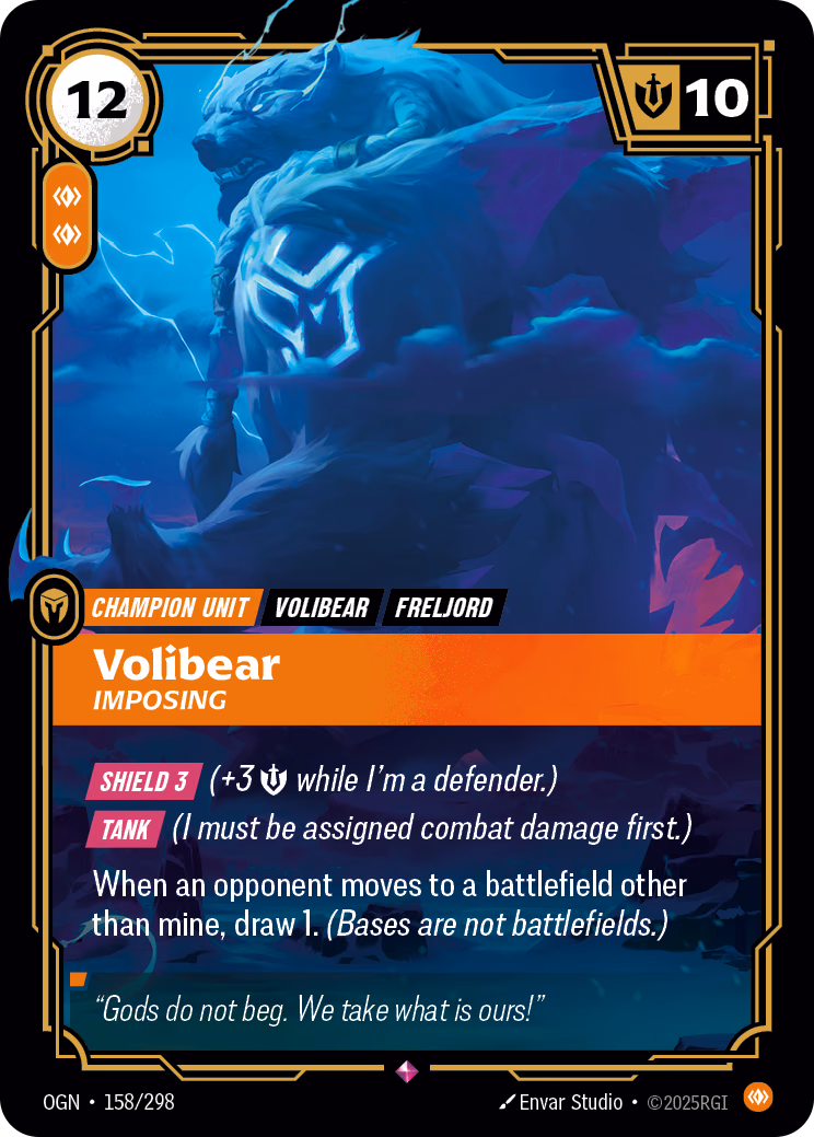 Volibear OGN-158/298 Riftbound card