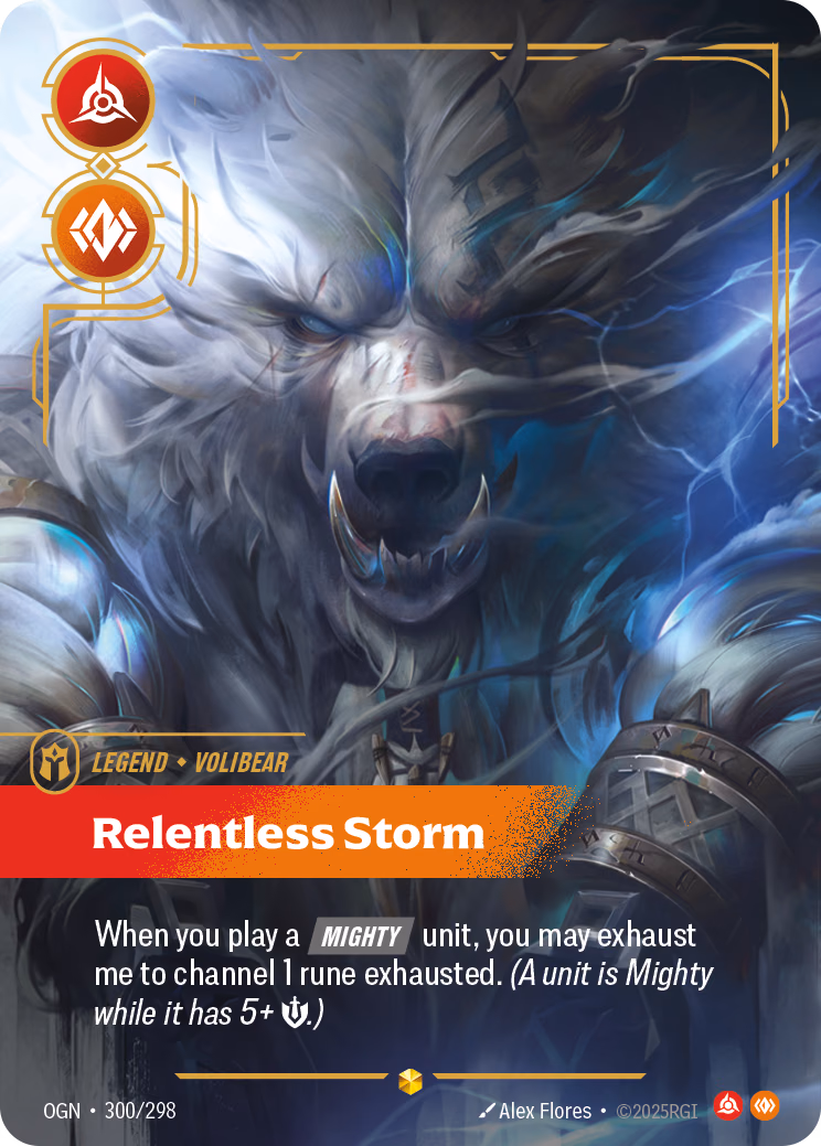 Volibear, Relentless Storm OGN-300/298 Riftbound card