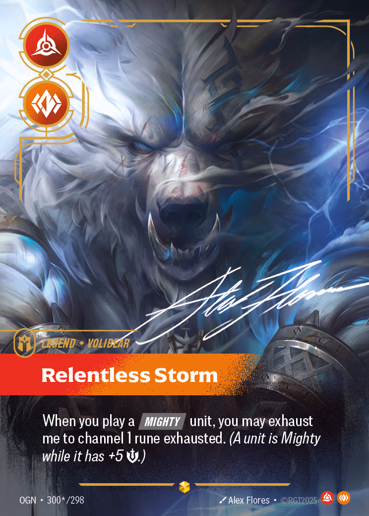 Volibear, Relentless Storm OGN-300*/298 Riftbound card
