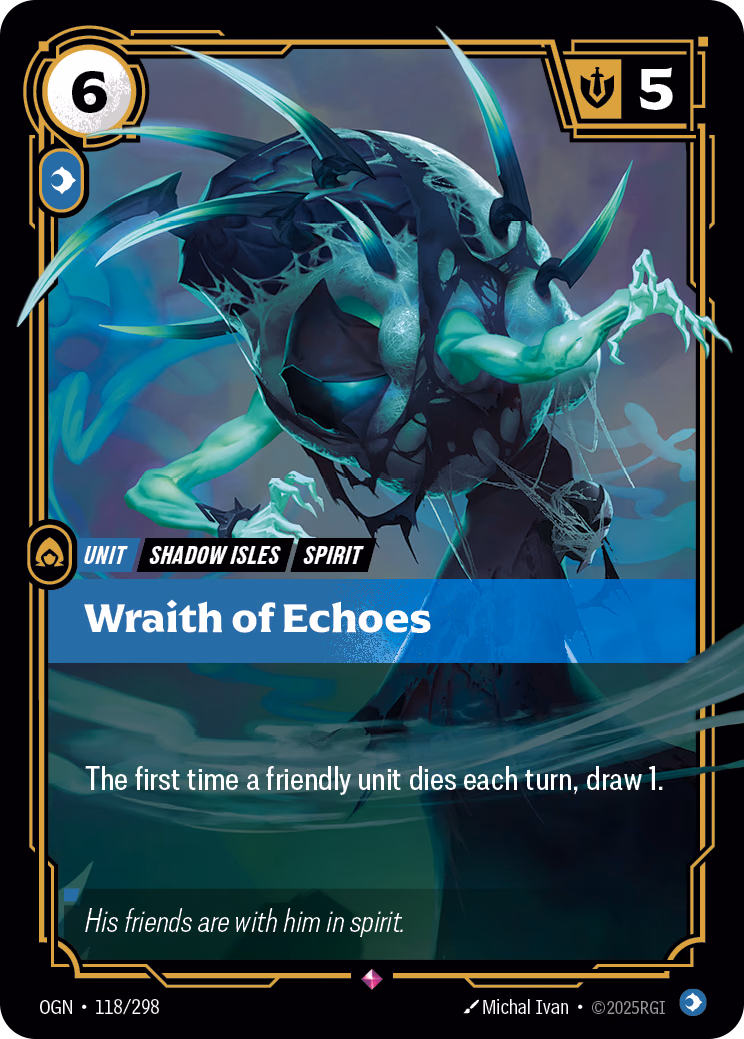 Wraith of Echoes OGN-118/298 Riftbound card