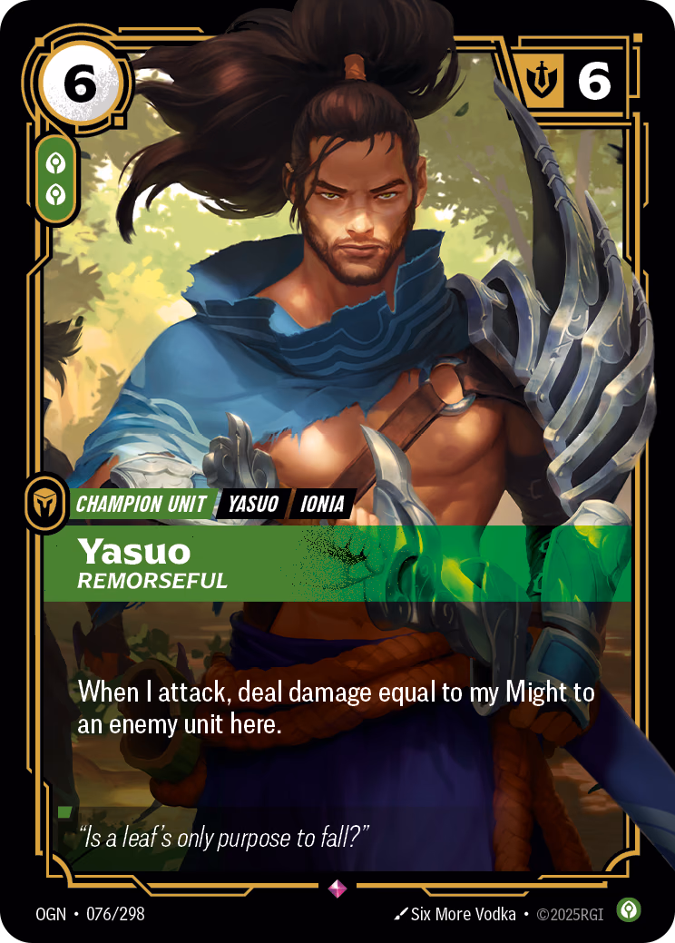 Yasuo OGN-076/298 Riftbound card