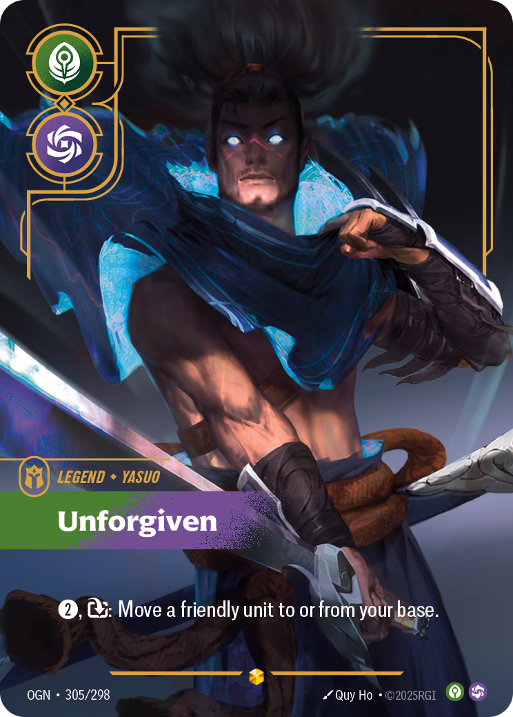 Yasuo, Unforgiven OGN-305/298 Riftbound card