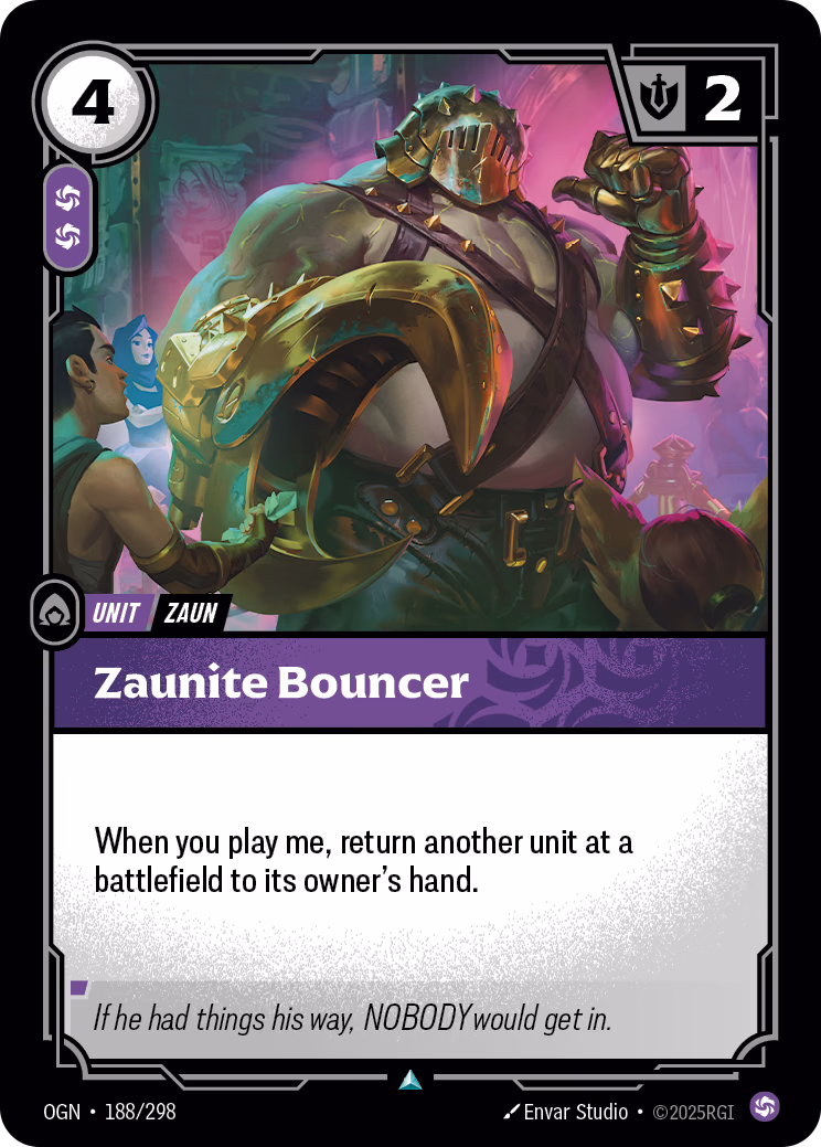 Zaunite Bouncer OGN-188/298 Riftbound card
