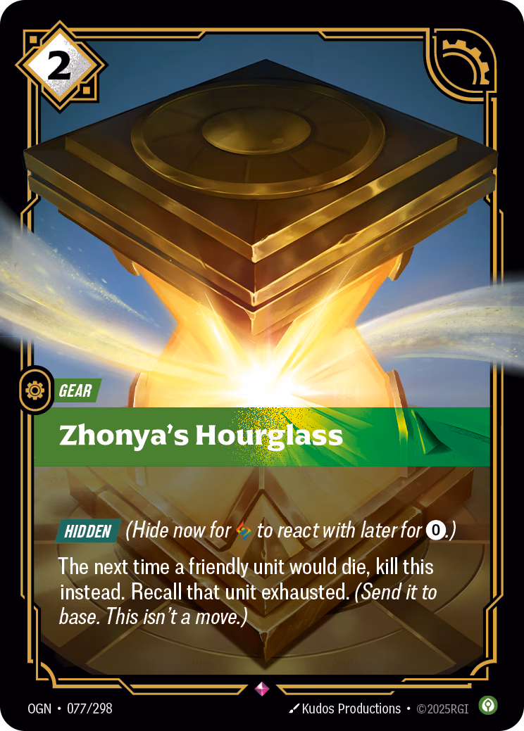Zhonya's Hourglass OGN-077/298 Riftbound card