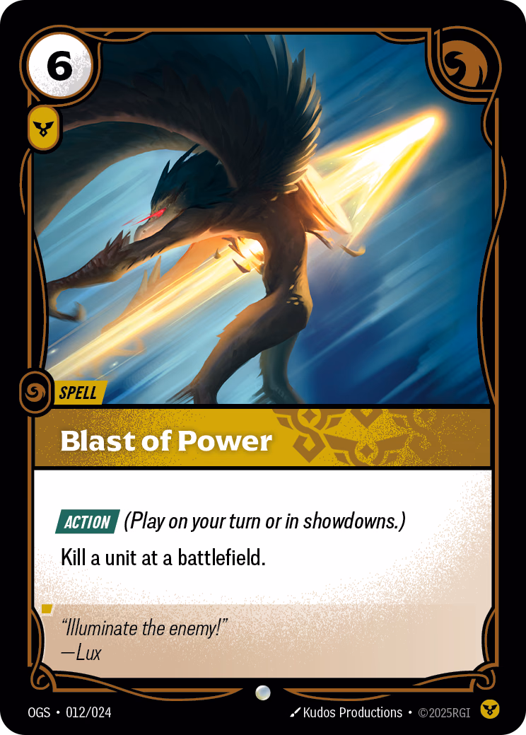 Blast of Power OGS-012/024 Riftbound card