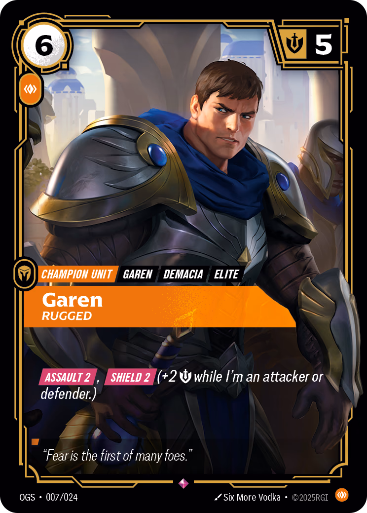 Garen, Rugged OGS-007/024 Riftbound card