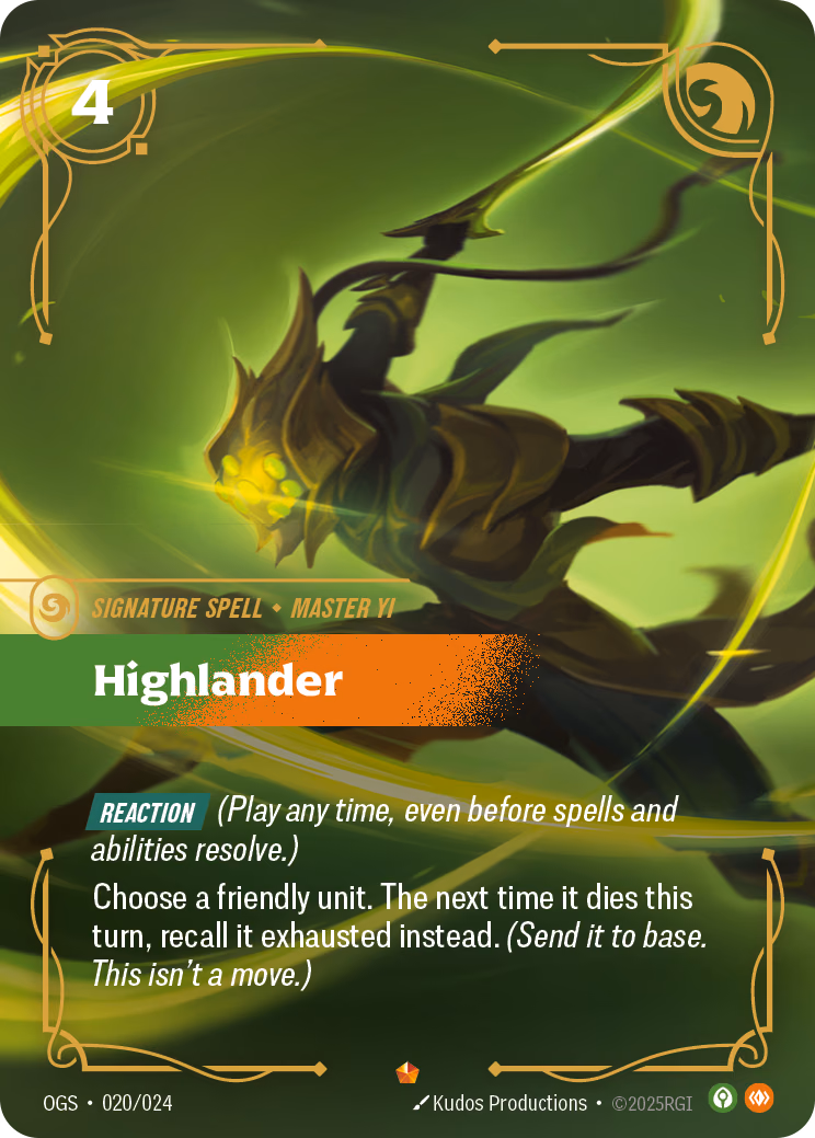 Highlander OGS-020/024 Riftbound card