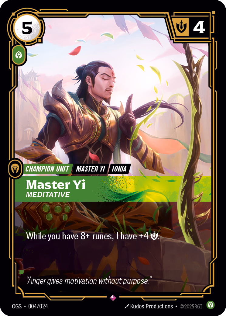 Master Yi OGS-004/024 Riftbound card