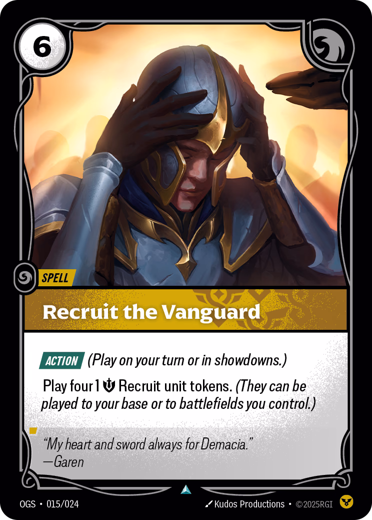 Recruit the Vanguard OGS-015/024 Riftbound card