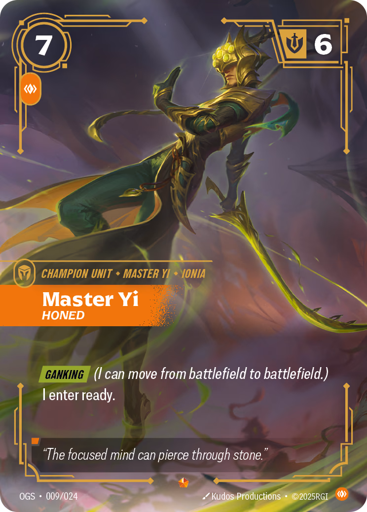 Yi, Honed OGS-009/024 Riftbound card